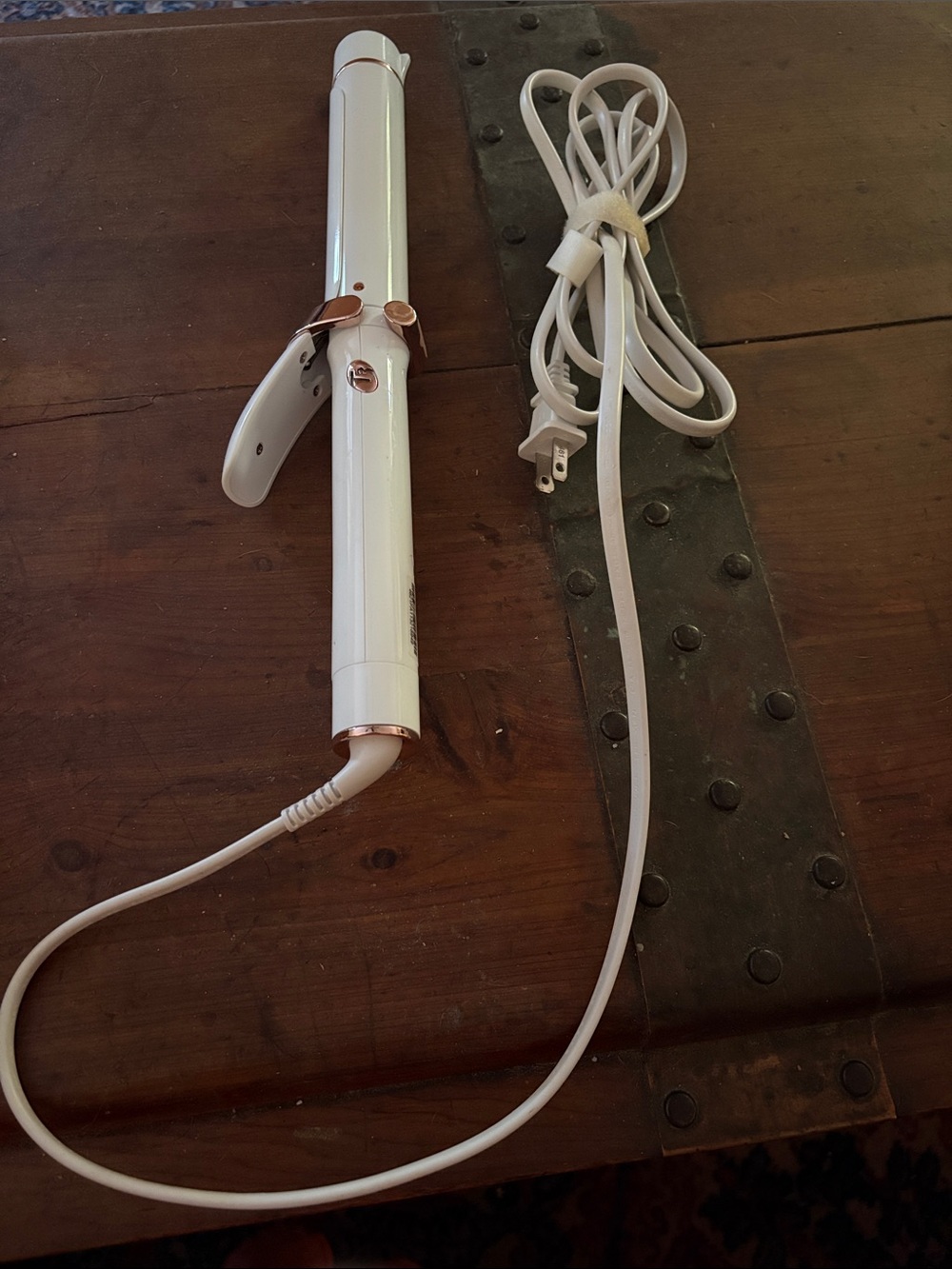 T3 White and Rose Gold Curling Iron - Hair Styling Tool